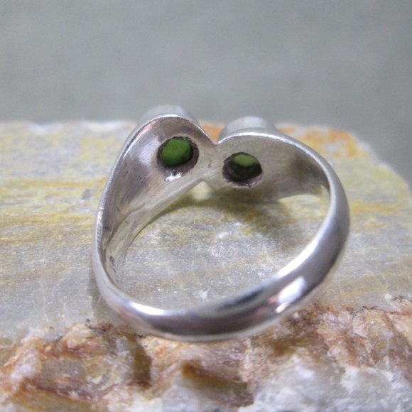Sterling Silver Jade Ring TWIN SUN Studio Design - Picture 4 of 8